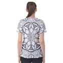 Mandala Drawing Dyes Page Women s Cotton T-Shirt View2