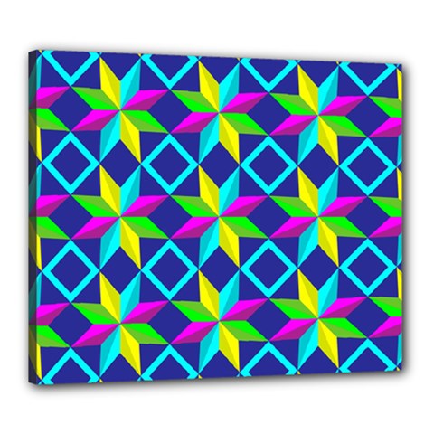 Pattern Star Abstract Background Canvas 24  X 20  (stretched) by Ravend