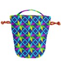 Pattern Star Abstract Background Drawstring Bucket Bag View2