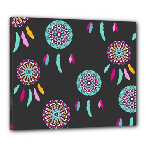 Dreamcatcher Seamless American Canvas 24  X 20  (stretched) by Ravend