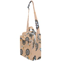 Dreamcatcher Pattern Pen Background Crossbody Day Bag by Ravend