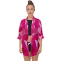 Pattern Halftone Geometric Open Front Chiffon Kimono View1
