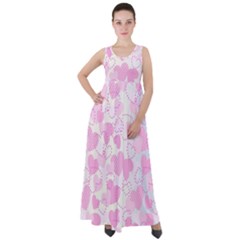 Valentine Background Hearts Bokeh Empire Waist Velour Maxi Dress by Ravend