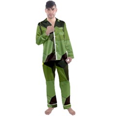 Mosaic Structure Background Tile Men s Long Sleeve Satin Pajamas Set by Ravend