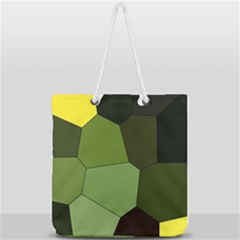 Mosaic Structure Background Tile Full Print Rope Handle Tote (large) by Ravend