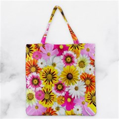 Flowers Blossom Bloom Nature Plant Grocery Tote Bag by Amaryn4rt