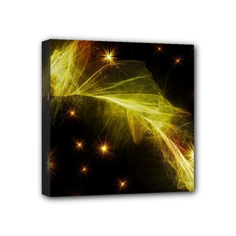 Particles Vibration Line Wave Mini Canvas 4  X 4  (stretched) by Amaryn4rt