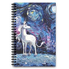 Unicorn Starry Night Print Van Gogh 5 5  X 8 5  Notebook by Modalart