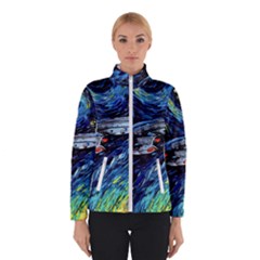 Star Ship Parody Art Starry Night Women s Bomber Jacket by Modalart