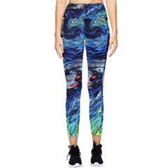 Star Ship Parody Art Starry Night Pocket Leggings  by Modalart