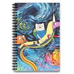 Adventure Time Art Starry Night Van Gogh 5 5  X 8 5  Notebook by Modalart