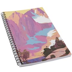 Pink Mountains Grand Canyon Psychedelic Mountain 5 5  X 8 5  Notebook by Modalart