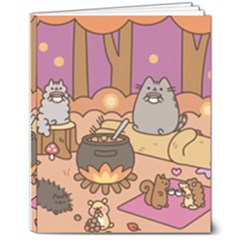 Pusheen Cute Fall The Cat 8  X 10  Softcover Notebook by Modalart