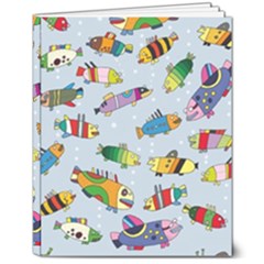 Fish Ocean Sea Water Diving Blue 8  X 10  Softcover Notebook by Modalart