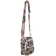 Tattoos Colorful Seamless Pattern Shoulder Strap Belt Bag by Bedest