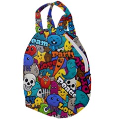 Graffiti Characters Seamless Pattern Travel Backpack by Bedest