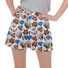 Full Color Flash Tattoo Patterns Women s Ripstop Shorts by Bedest
