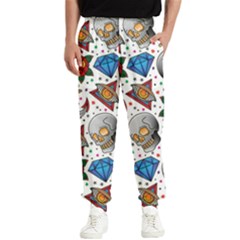 Full Color Flash Tattoo Patterns Men s Elastic Waist Pants by Bedest