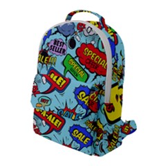 Comic Bubbles Seamless Pattern Flap Pocket Backpack (large) by Bedest