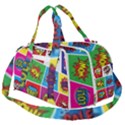 Pop Art Comic Vector Speech Cartoon Bubbles Popart Style With Humor Text Boom Bang Bubbling Expressi Burner Gym Duffel Bag View2