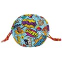 Comic Elements Colorful Seamless Pattern Drawstring Bucket Bag View3
