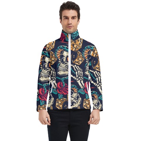 Vintage Art Tattoos Colorful Seamless Pattern Men s Bomber Jacket by Bedest