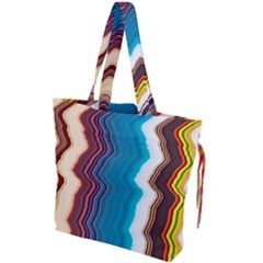 Line Vertical Lines Color Lines Drawstring Tote Bag by Pakjumat