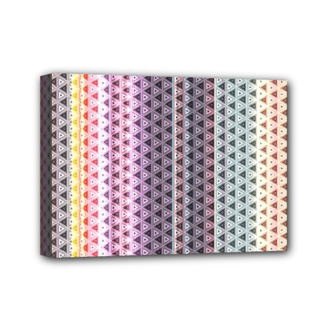 Triangle Stripes Texture Pattern Mini Canvas 7  X 5  (stretched) by Pakjumat