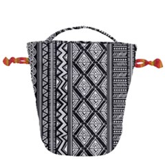 Tribal African Pattern Drawstring Bucket Bag by Pakjumat
