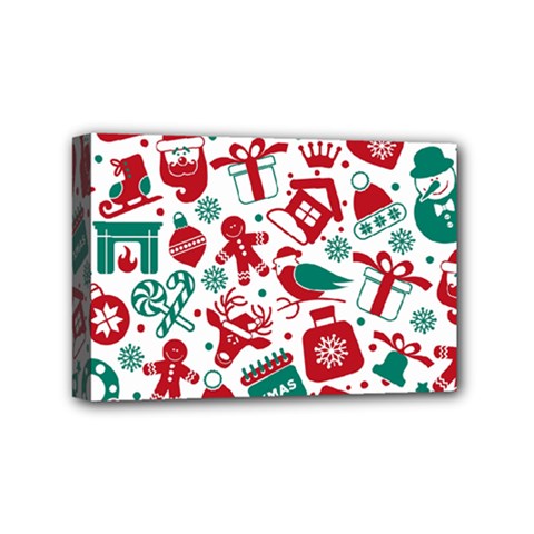 Background Vector Texture Christmas Winter Pattern Seamless Mini Canvas 6  X 4  (stretched) by Pakjumat