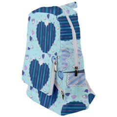 Hearts Pattern Paper Wallpaper Blue Background Travelers  Backpack by Pakjumat