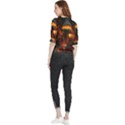 Dragon Fire Fantasy Art Quarter Sleeve Blouse View2