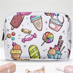 Doodle Cartoon Drawn Cone Food Make Up Pouch (medium) by Hannah976