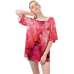Mosaic Structure Pattern Background Oversized Chiffon Top by Hannah976