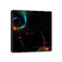 Fractal Transfer Metallic Black Mini Canvas 4  x 4  (Stretched) View1