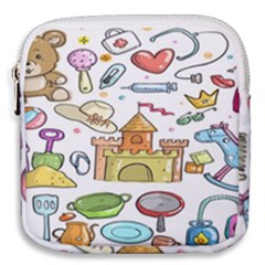 Baby Equipment Child Sketch Hand Mini Square Pouch by Hannah976