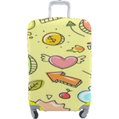 Cute Sketch Child Graphic Funny Luggage Cover (large) by Hannah976