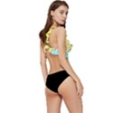 Cute Sketch Child Graphic Funny Low Cut Ruffle Edge Bikini Top View3