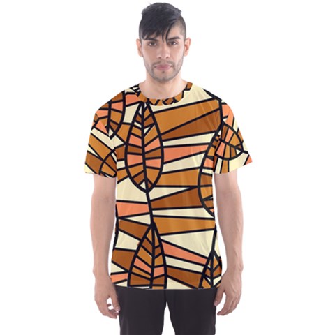 Autumn Leaf Mosaic Seamless Men s Sport Mesh T-shirt by Hannah976