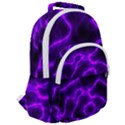 Purple Pattern Background Structure Rounded Multi Pocket Backpack View2