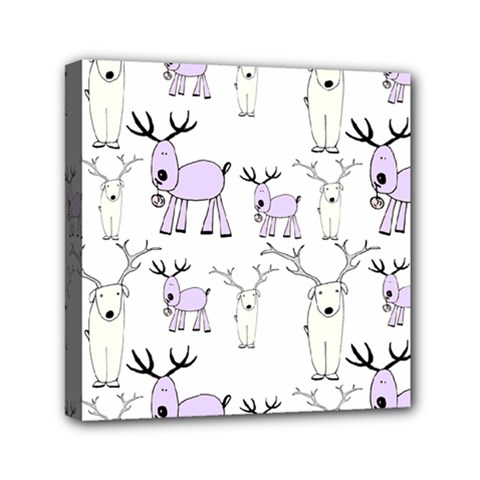Cute Deers  Mini Canvas 6  X 6  (stretched) by ConteMonfrey