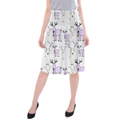 Cute Deers  Midi Beach Skirt by ConteMonfrey