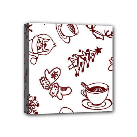 Red And White Christmas Breakfast  Mini Canvas 4  X 4  (stretched) by ConteMonfrey