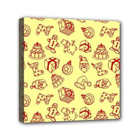 Bw Christmas Icons   Mini Canvas 6  X 6  (stretched) by ConteMonfrey