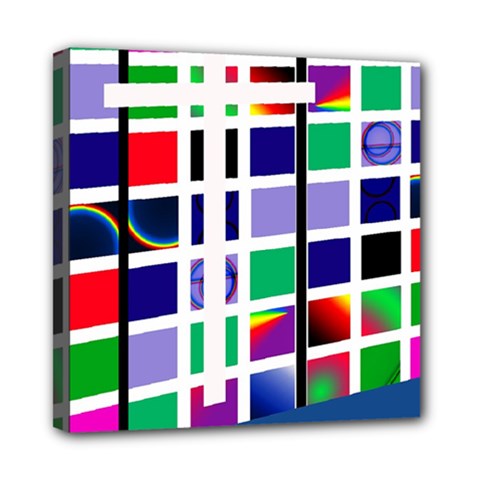 Color Graffiti Pattern Geometric Mini Canvas 8  X 8  (stretched) by Hannah976