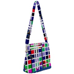 Color Graffiti Pattern Geometric Zipper Messenger Bag by Hannah976