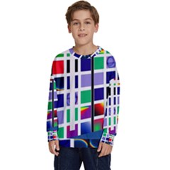 Color Graffiti Pattern Geometric Kids  Crewneck Sweatshirt by Hannah976