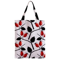 Rose Hip Pattern Branches Autumn Zipper Classic Tote Bag by Hannah976