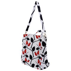 Rose Hip Pattern Branches Autumn Crossbody Backpack by Hannah976