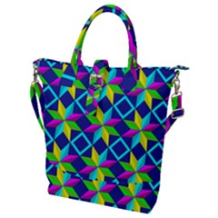 Pattern Star Abstract Background Buckle Top Tote Bag by Hannah976